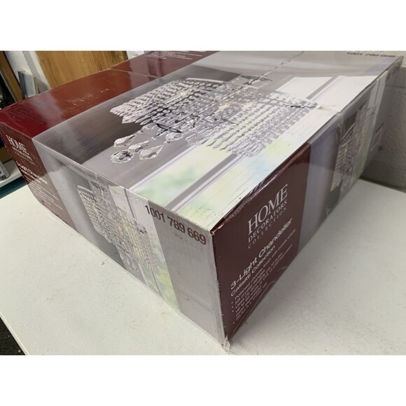 Home Decorators 1001789669 Calisitti 3 Light Chandelier K9 Crystal Dangles New - Picture 4 of 7